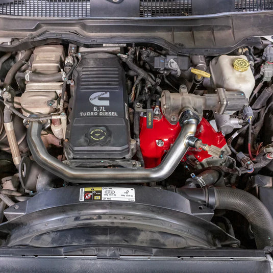 Banks Power | 2007.5-2012 Dodge Ram 6.7L Cummins Cab Chassis Monster-Ram Intake Manifold System W/ Fuel Line - Red