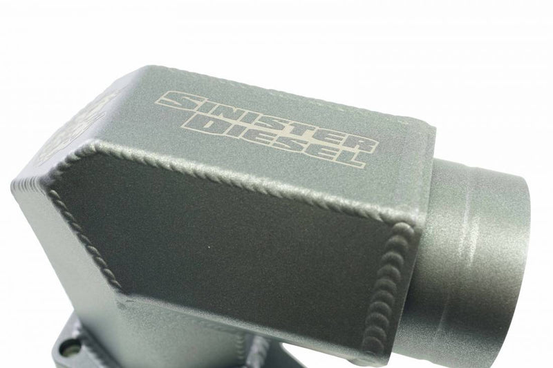 Load image into Gallery viewer, Sinister Diesel | 2003-2007 Ford 6.0L Power Stroke (Hexagon) Intake Elbow - Gray
