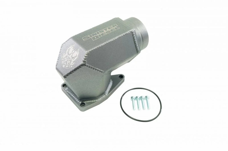 Load image into Gallery viewer, Sinister Diesel | 2003-2007 Ford 6.0L Power Stroke (Hexagon) Intake Elbow - Gray
