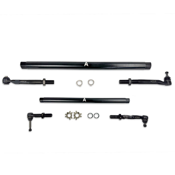 Apex Chassis | 2017-2025 Ford F250 / F350 Super Duty 4WD Pro Lock Steering Kit Black Aluminum