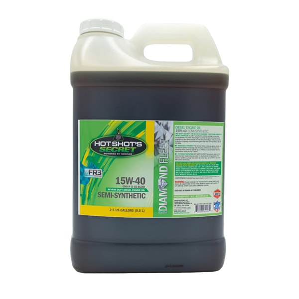 Hot Shot's Secret | Green Diamond Fleet 15W-40 CK4 Semi-Synthetic Blend Motor Oil - 2.5 Gallon