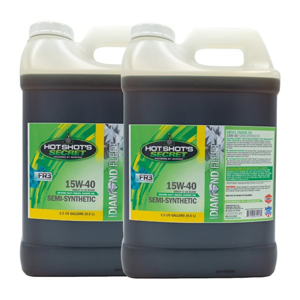 Hot Shot's Secret | Green Diamond Fleet 15W-40 CK4 Semi-Synthetic Blend Motor Oil - 5 Gallon