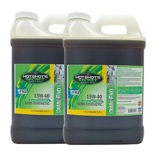 Hot Shot's Secret | Green Diamond Fleet 15W-40 CK4 Semi-Synthetic Blend Motor Oil - 5 Gallon