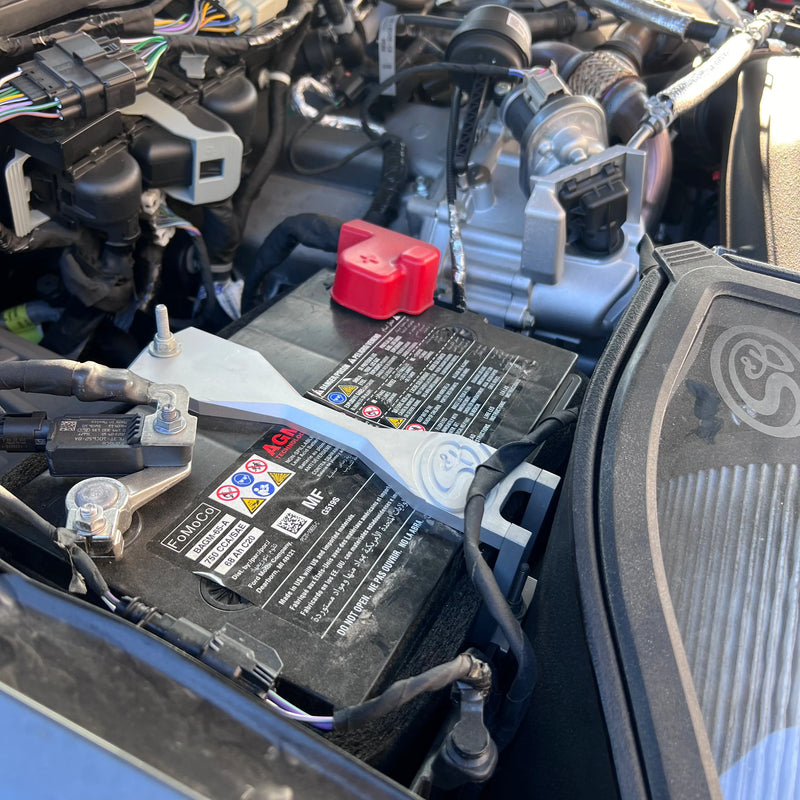 Load image into Gallery viewer, S&amp;B| 2023-2026 Ford F250 / F350 6.7L Power Stroke Billet Battery Hold-Down Brackets
