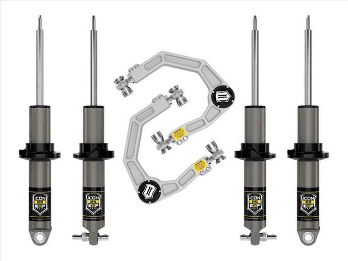 ICON | 2021+ Ford Bronco Hoss 2.0 Stage 2 Suspension System With Billet UCA | 0-2 Inch