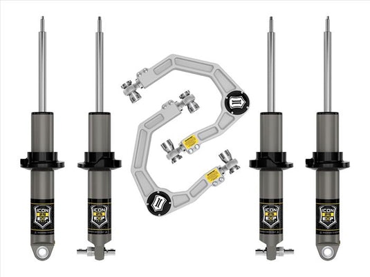 ICON | 2021+ Ford Bronco Hoss 2.0 Stage 2 Suspension System With Billet UCA | 0-2 Inch