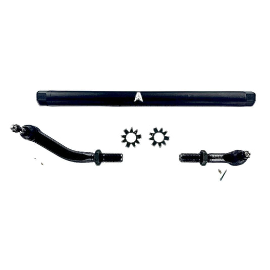 Apex Chassis | 2007-2018 Jeep Wrangler JK 2.5 Ton Drag Link Assembly - No Flip - Black Aluminum KIT137