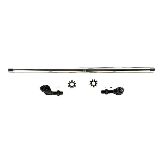 Apex Chassis | 2007-2018 Jeep Wrangler JK 1 Ton Drag Link Kit - No Flip - Polished Aluminum | KIT157