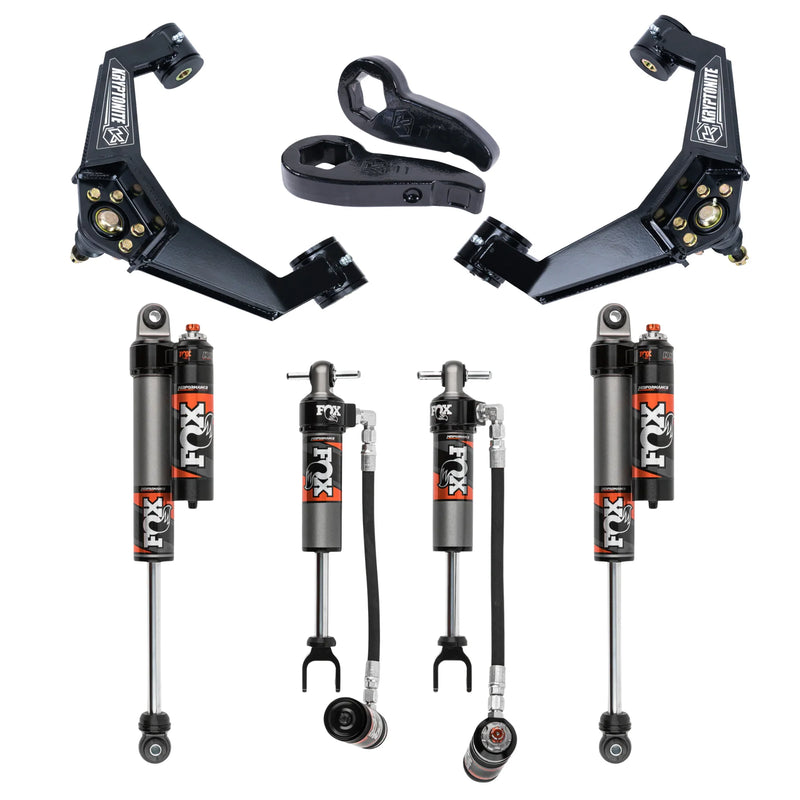 Load image into Gallery viewer, Kryptonite | 2011-2019 GM 2500HD / 3500HD Stage 3 Leveling Kit With Fox 2.5 Performance Elite Shocks
