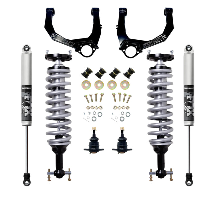 Kryptonite | 2019-2024 GM 1500 2WD / 4WD 6 Lug Stage 3 Leveling Kit With Fox 2.5 Shocks