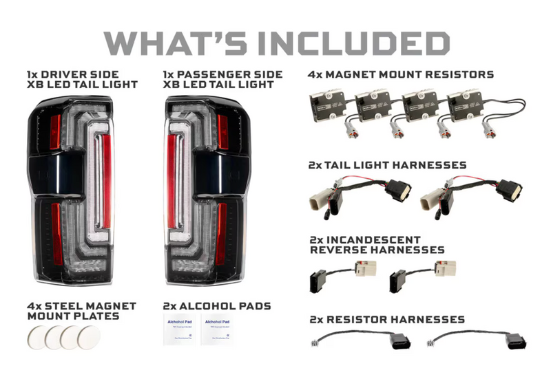 Load image into Gallery viewer, Morimoto | 2023-2026 Ford Super Duty XB Smoked LED Tail Lights

