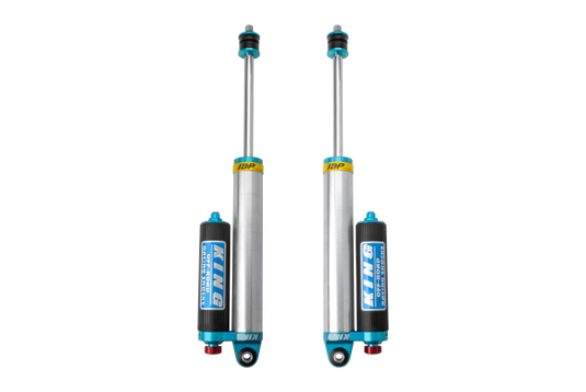 King Shocks | 2014-2026 Dodge Ram 2500 4WD Rear 2.5 Inch Remote Reservoir Shock Pair With Adjuster (2 Inch Lift)