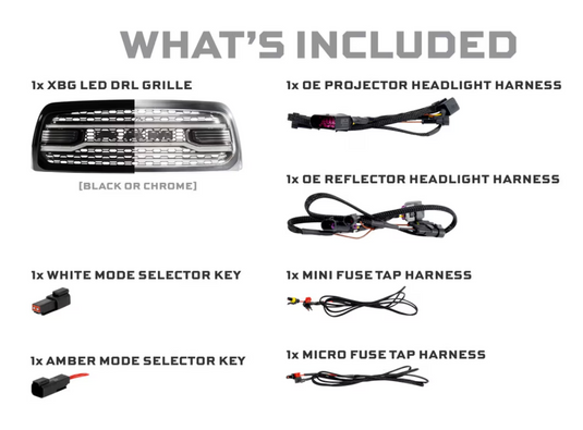 Morimoto | 2010-2018 Dodge Ram 2500 / 3500 LED DRL Grille (Black)