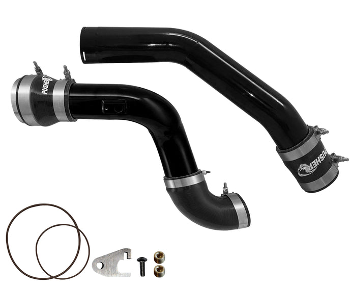 Pusher | 2023+ Ford F250 / F350 6.7L Power Stroke 3 Inch Hot & Cold Side Charge Tubes W/ Throttle Valve Adapter