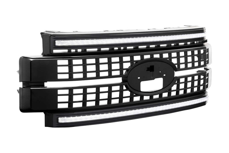 Load image into Gallery viewer, Morimoto | 2017-2019 Ford Super Duty XBG LED DRL Grille | Paintable Black / White DRL
