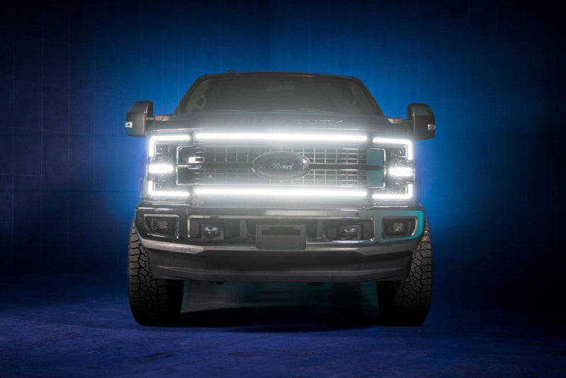 Load image into Gallery viewer, Morimoto | 2017-2019 Ford Super Duty XBG LED DRL Grille | Paintable Black / White DRL
