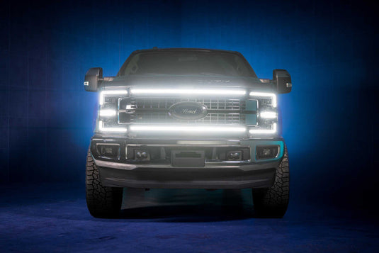 Morimoto | 2017-2019 Ford Super Duty XBG LED DRL Grille | Paintable Black / White DRL