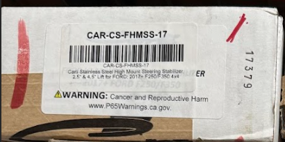 Carli Suspension | 2017-2024 Ford Super Duty High Mount Steering Stabilizer - 2.5 Inch / 4.5 Lift *OVERSTOCK*