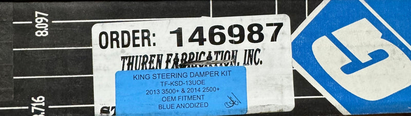 Load image into Gallery viewer, Thuren Fabrication | 2014-2024 Dodge Ram 2500 / 2013-2024 3500 Diesel King Steering Damper OEM Fit - Blue Ends *OVERSTOCK*
