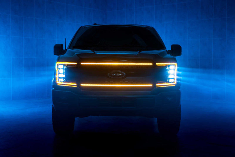 Load image into Gallery viewer, Morimoto | 2018-2020 Ford F150 XBG LED DRL Grille | Paintable Black / Amber DRL
