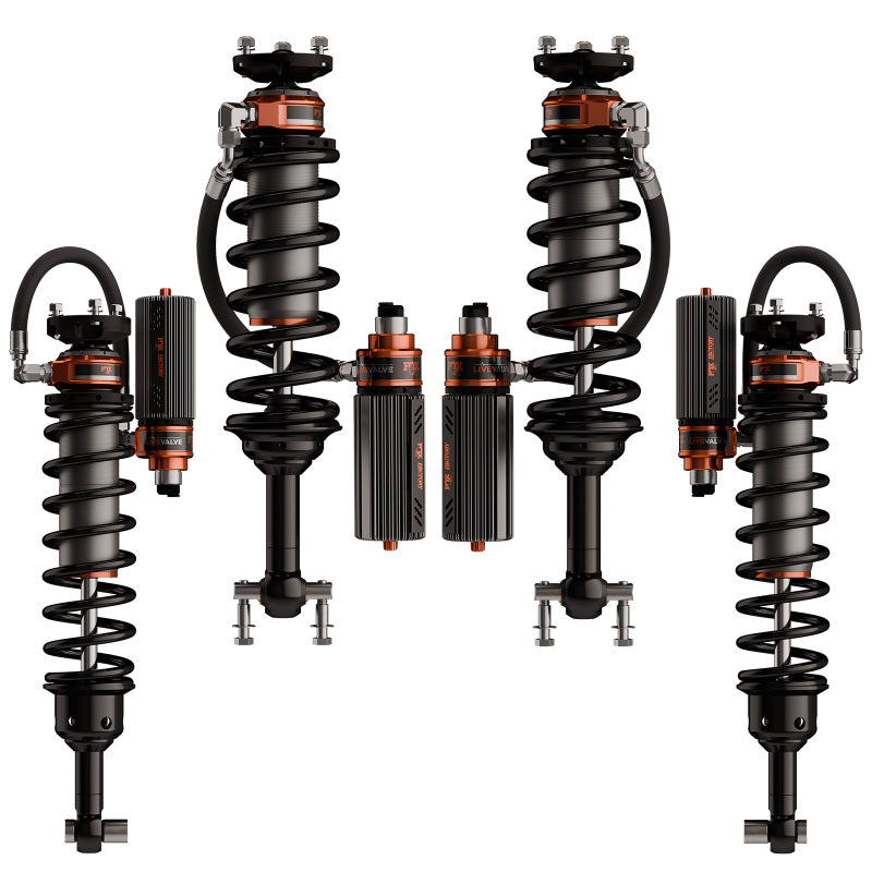 Load image into Gallery viewer, Fox 2021+ Ford Bronco 3.2 Factory Race Live Valve Coilover Kit (Connected Suspension)
