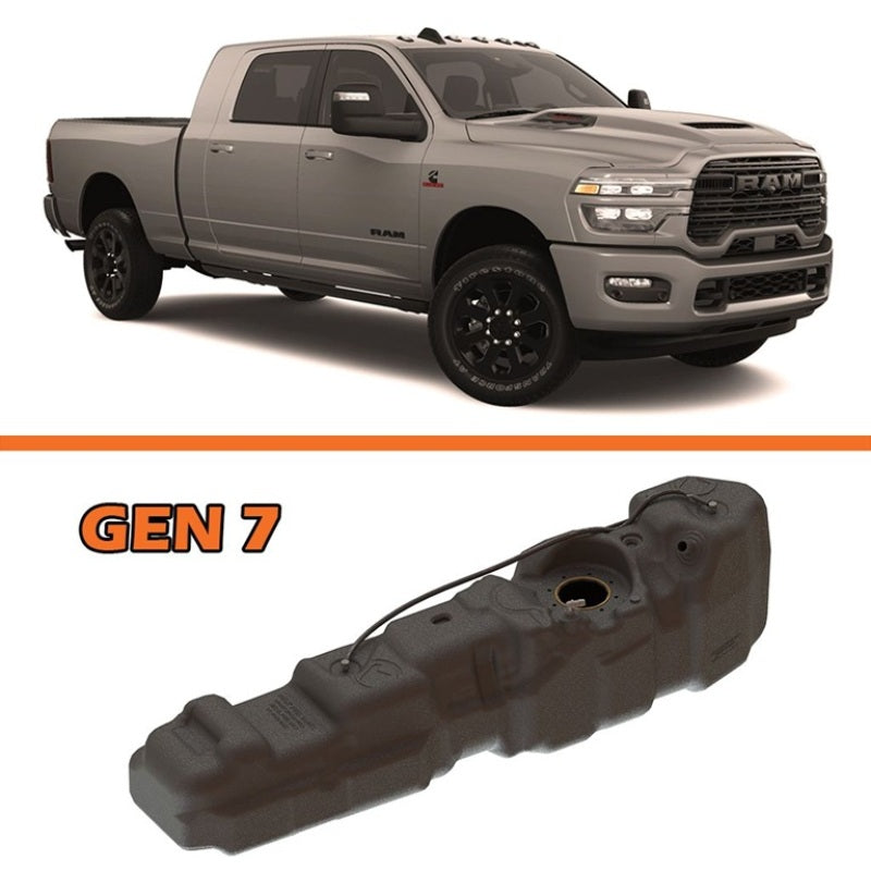 Load image into Gallery viewer, Titan Fuel Tanks 25-26 RAM 2500/3500 Cummins Mega Cab Short Bed 50 Gallon XXL Mid-Ship Fuel Tank
