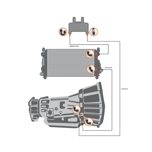 Fleece | 2015-2016 GM 2500 / 3500 LML 6.6L Duramax HD Transmission Cooler Lines