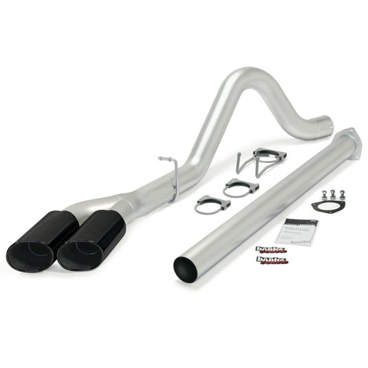 Banks Power 11-13 Ford 6.7L F250-350 Monster Exh Sys - SS Single-Dual Exh w/ Blk Tips *DISCONTINUED*