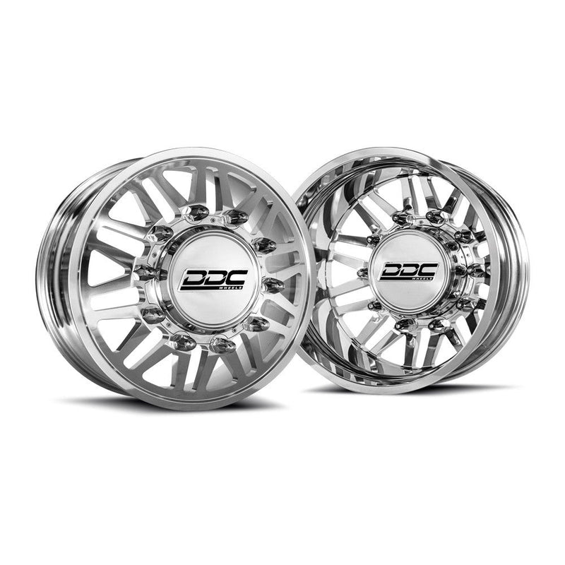 Load image into Gallery viewer, DDC Dually Wheels 94-18 RAM / 92-10 GM Aftermath Polished 20X8.25 8X165 12.50 Tire 165-20-01PL-A
