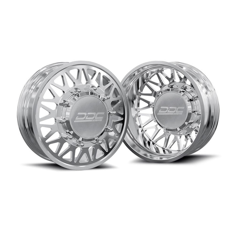 Load image into Gallery viewer, DDC Dually Wheels The Mesh Forged 24x8.25 10x225 Polished 15-25 Ford F-450 / F-550 Dodge Ram 08-25 4500 / 5500 225-24-24PL-A
