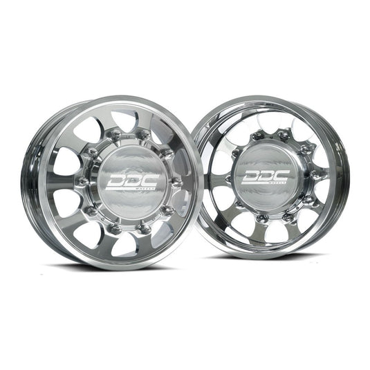 DDC Dually Wheels The Shield 20x8.25 8x200 Polished 05-25 Ford F-350 11-14 Ford F-450 19-25 Ram 19-25 3500 200-20-04PL-A