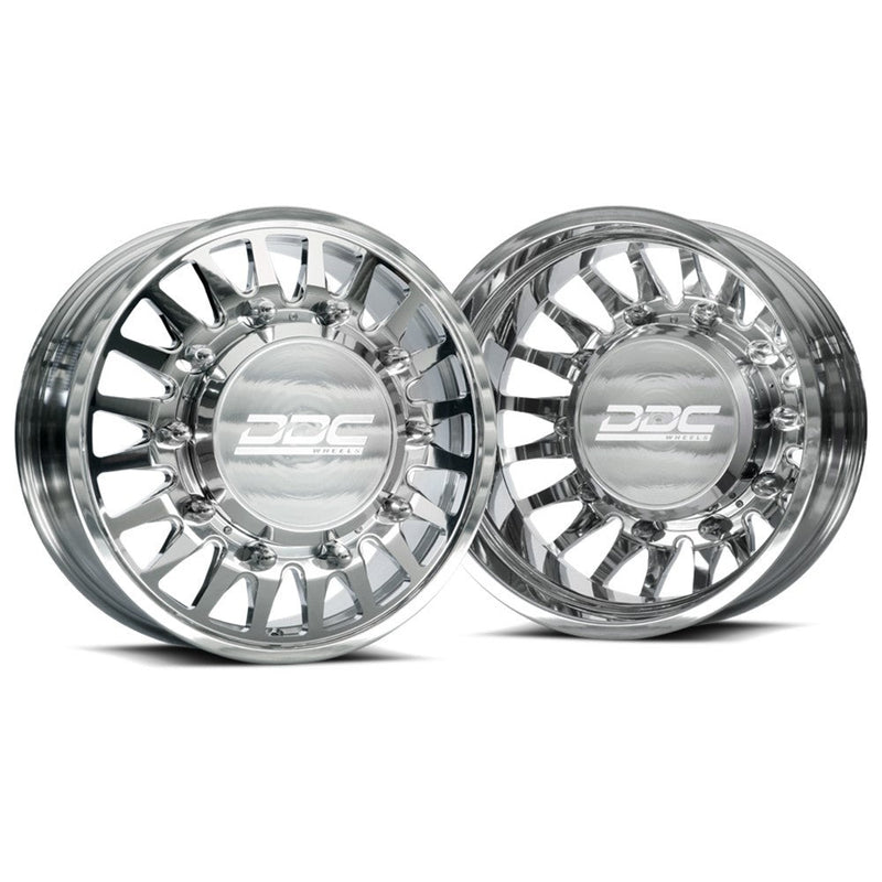 Load image into Gallery viewer, DDC Dually Wheels The Spoke Forged 22x8.25 10x225 Polished 15-25 Ford F-450 / F-550 Dodge Ram 08-25 4500 / 5500 225-22-25PL-A
