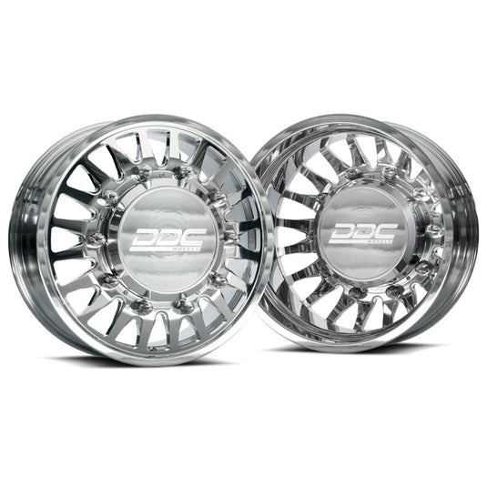 DDC Dually Wheels The Spoke Forged 22x8.25 10x225 Polished 15-25 Ford F-450 / F-550 Dodge Ram 08-25 4500 / 5500 225-22-25PL-A