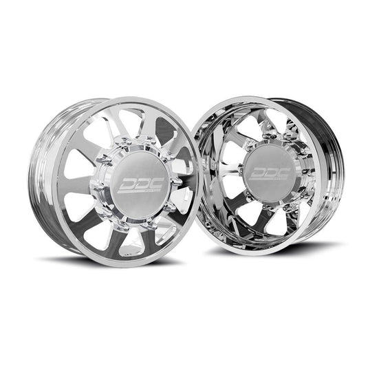 DDC Dually Wheels The Ten Forged 22x8.25 10x225 Polished 15-25 Ford F-450 / F-550 Dodge Ram 08-25 4500 / 5500 225-22-22PL-A