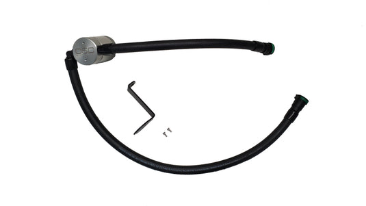 J&L 23-26 Ford F-250/F-350 6.8L;7.3L Oil Separator 3.0 Passenger Side - Clear Anodized