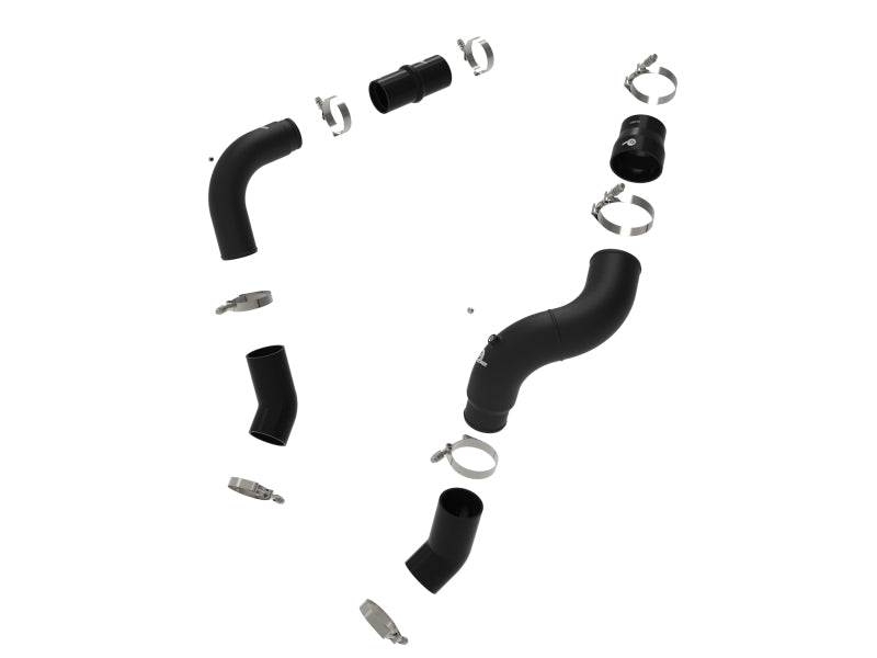 Load image into Gallery viewer, aFe BladeRunner 3in &amp; 3-1/2in AL Hot and Cold Charge Pipe Kit Black RAM Diesel Trucks 25-26 L6-6.7L
