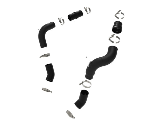 aFe BladeRunner 3in & 3-1/2in AL Hot and Cold Charge Pipe Kit Black RAM Diesel Trucks 25-26 L6-6.7L