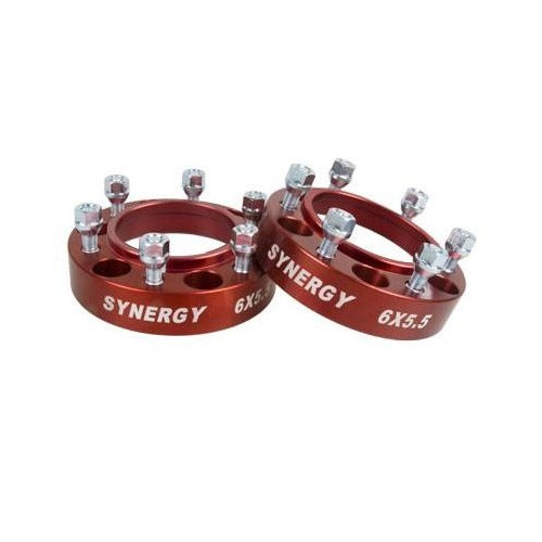 Synergy Hub Centric Wheel Spacers 6X5.5-1.50 Inch Width M12X1.50 Stud Size 4112-6-55-H