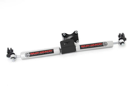 Rough Country | 2007-2018 Jeep Wrangler JK Dual N3 Steering Stabilizer | 2-8 Inch Lift