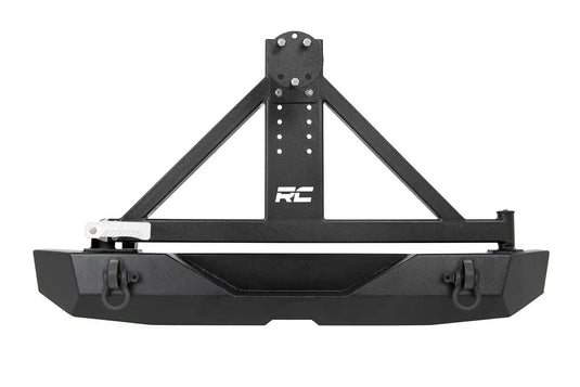 Rough Country | 2007-2018 Jeep Wrangler JK Rock Crawler Tire Carrier Rear Bumper