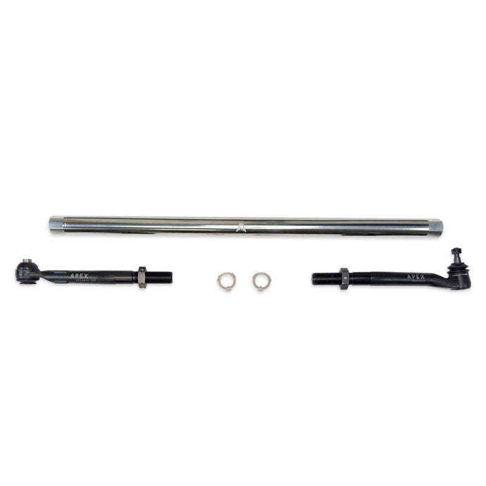 Apex Chassis | 2005-2025 Ford F250 / F350 Super Duty 4WD Pro Lock Tie Rod Kit Polished Aluminum