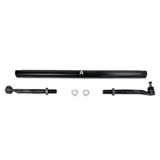 Apex Chassis | 2005-2025 Ford F250 / F350 Super Duty 4WD Pro Lock Tie Rod Kit Black Aluminum