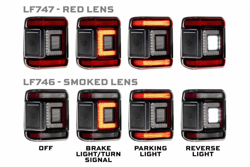 Load image into Gallery viewer, Morimoto | 2018-2024 Jeep Wrangler JL XB LED Red Tail Lights
