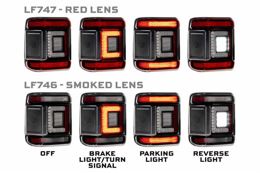 Morimoto | 2018-2024 Jeep Wrangler JL XB LED Red Tail Lights