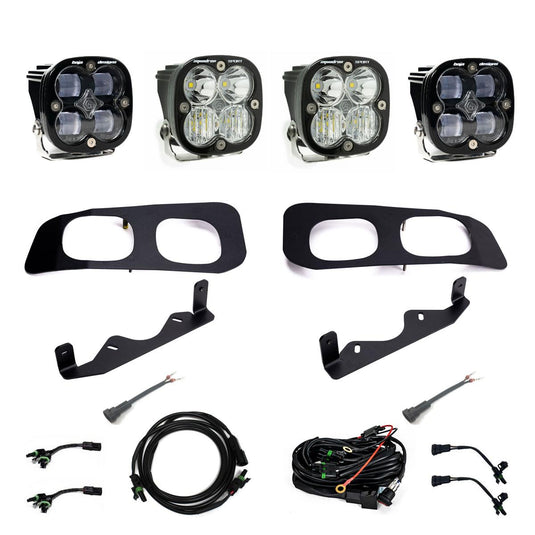 Baja Designs | 2023-2025 Ford Super Duty Squadron SAE/Sport Clear Fog Pocket Light Kit W/ Toggle