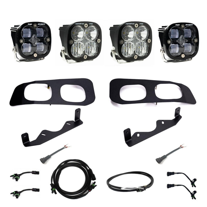 Baja Designs | 2023-2025 Ford Super Duty Squadron SAE/Pro Clear Fog Pocket Light Kit W/ Upfitter