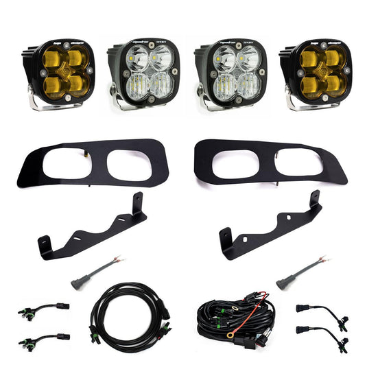 Baja Designs | 2023-2025 Ford Super Duty Squadron SAE/Sport Baja Amber Fog Pocket Light Kit W/ Toggle