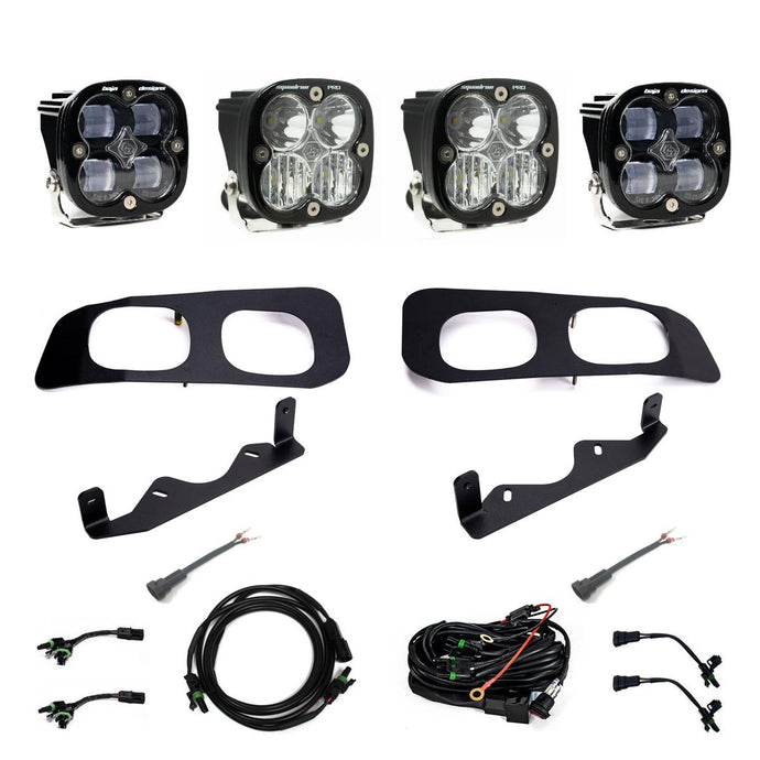 Baja Designs | 2023-2025 Ford Super Duty Squadron SAE/Pro Clear Fog Pocket Light Kit W/ Toggle