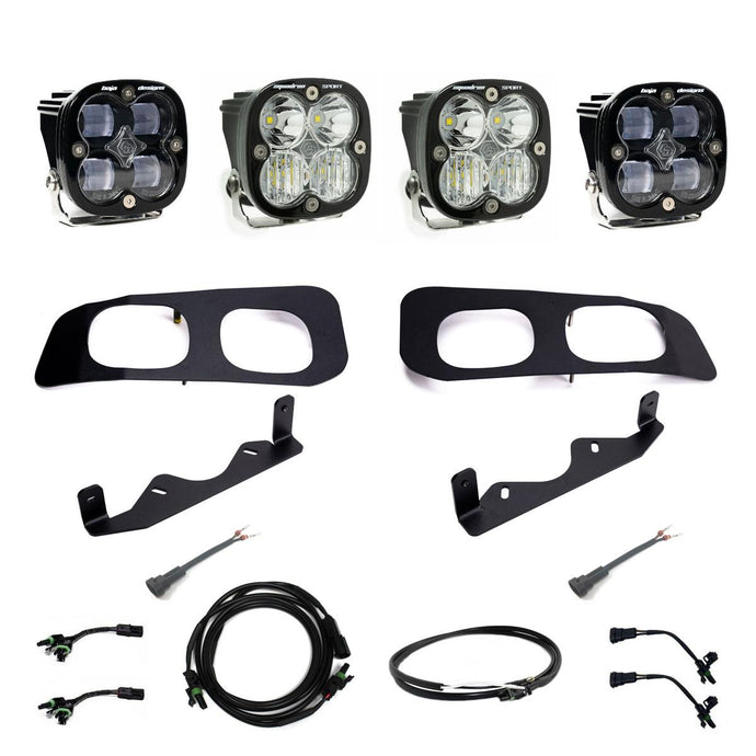 Baja Designs | 2023-2025 Ford Super Duty Squadron SAE/Sport Clear Fog Pocket Light Kit W/ Upfitter