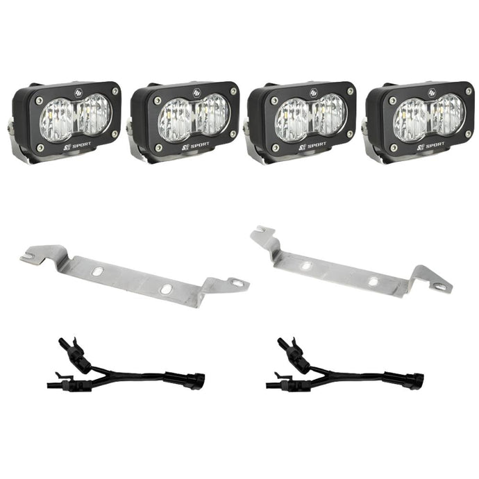 Baja Designs | 2022+ Toyota Tundra S2 Sport Clear Wide Cornering Dual Fog Pocket Light Kit